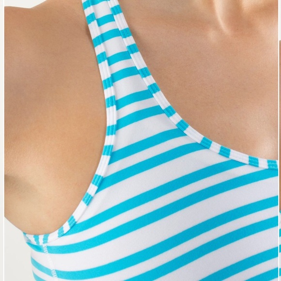 Lululemon Cool Racerback Twin Stripe Spry Blue - Picture 4 of 10
